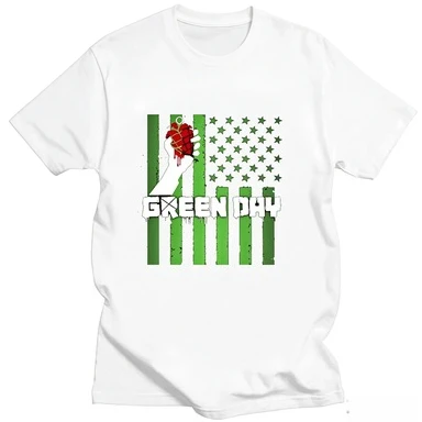 2026 New Fashion Green Day Music Pattern Band Printed Cotton T-shirt Men's Summer Casual Top Short Sleeve Classic Male Women Tee