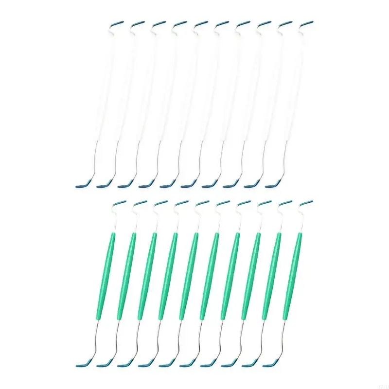 Beekeeping Frame Cleaning Pick Set, Double Ended Metal Picks with Center Grip for Narrow Opening Detail Work Use 37JD