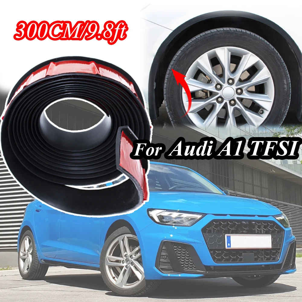 

For Audi A1 Rubber Seal Strip Fender Flare Car Wheel Eyebrow Protector Lip Wheel-arch Trim Extenders Decorative Scratch Proof