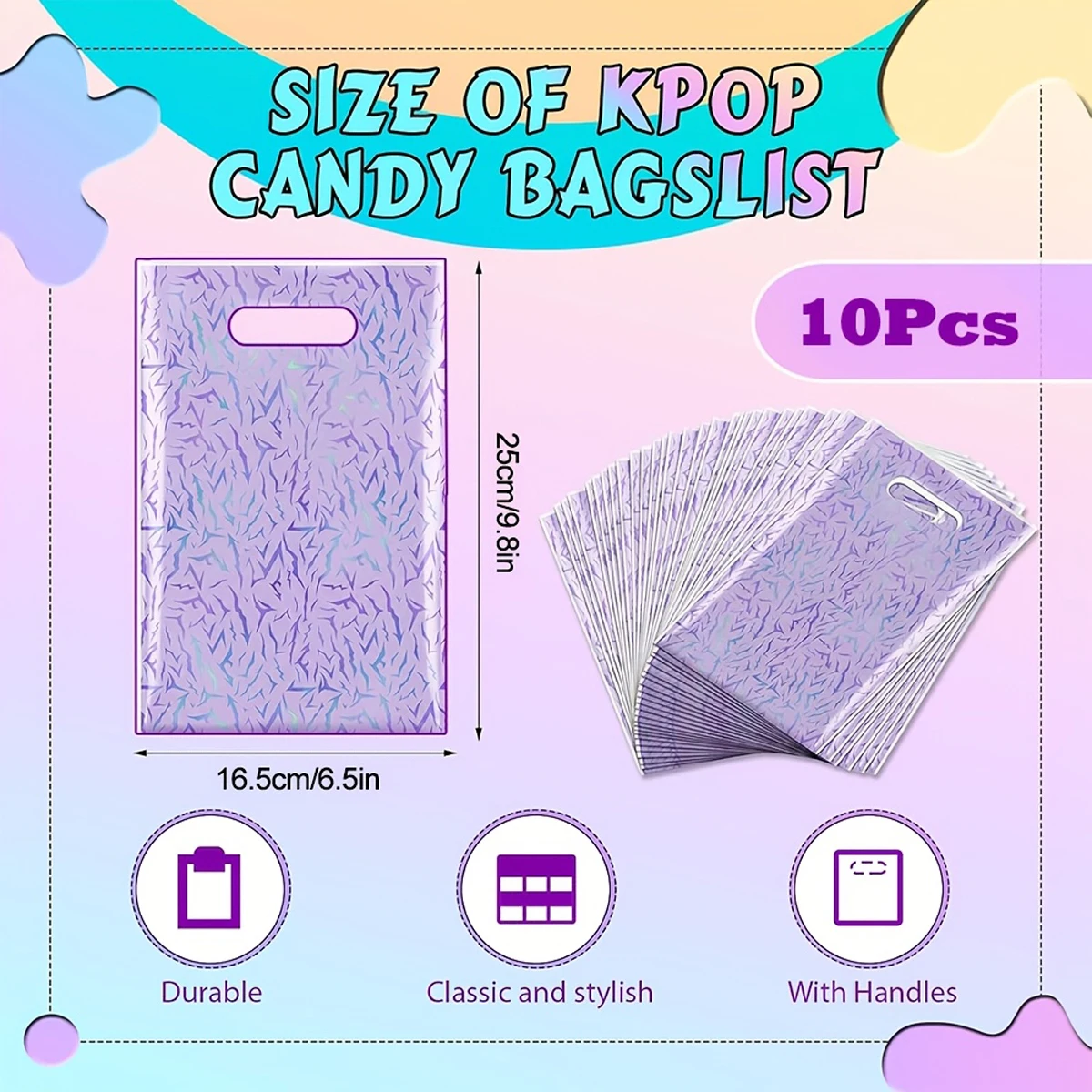 10/20pcs K-Pop Themed Anime Party Favor Bags Magical Music Parties Gift Bag Suitable for Singer Birthday Decorative Concert