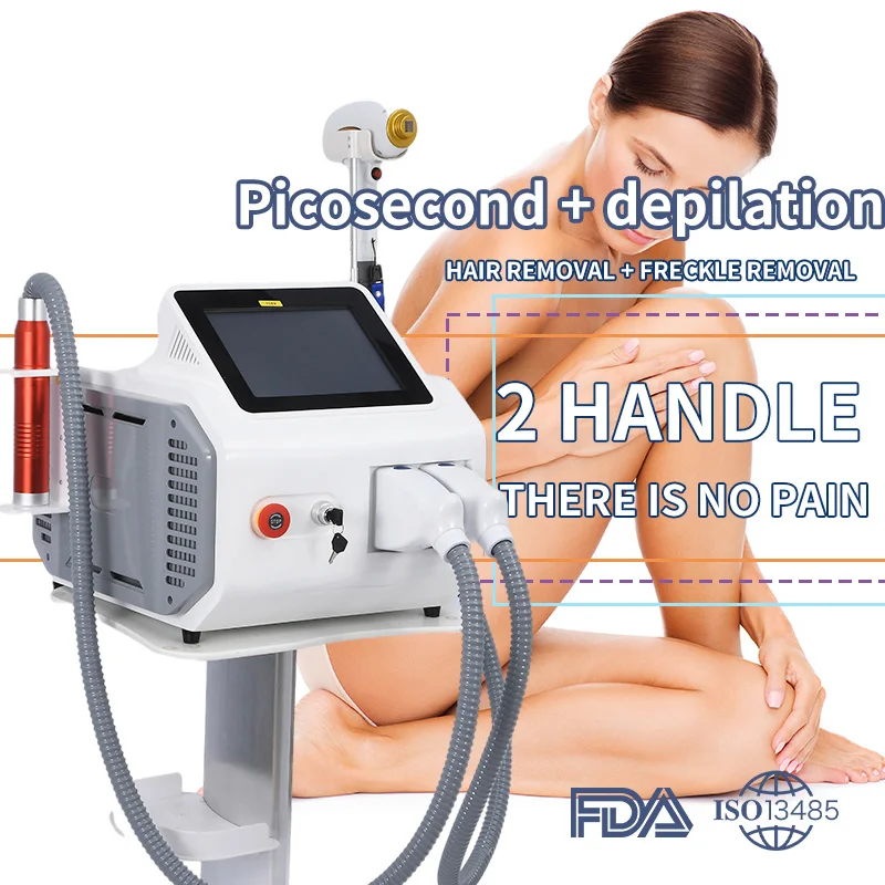 

2024 Multi-function pico Nd yag laser pigment removal skin rejuvenation 808nm hair removal machine