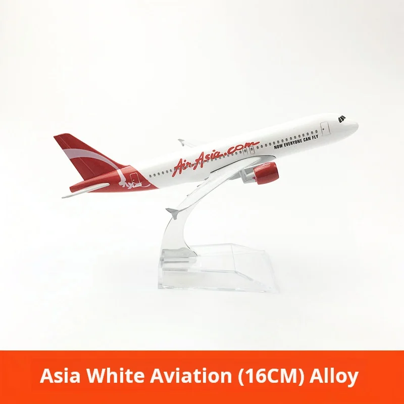 16CM Alloy aircraft model Asian white Air AirbusA320 Diecast Aviation Plane Collectible Miniature Toys for Boys Dropshipping