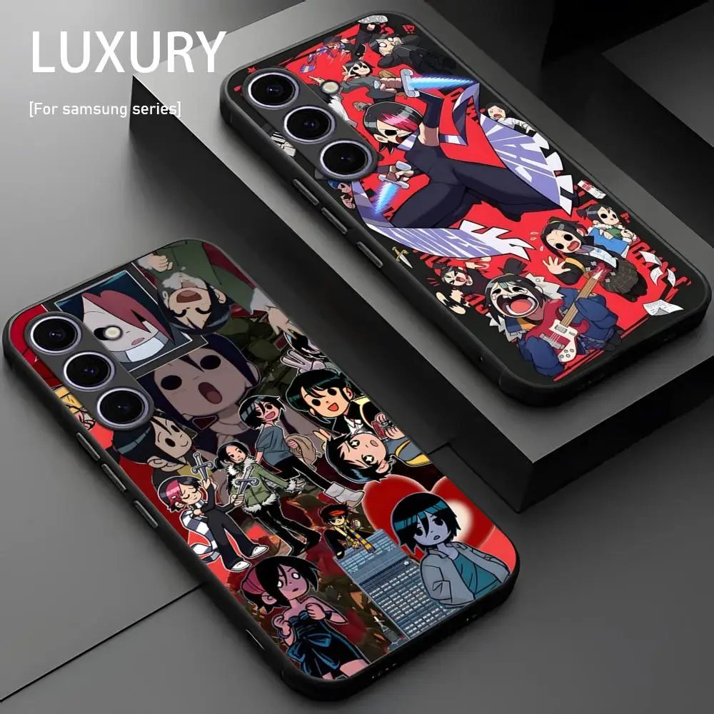 Scott Pilgrim Takes Off Anime Phone Case For Samsung Galaxy S25 S24 S23 S22 S21 S20 Plus Ultra Note20 Soft Black