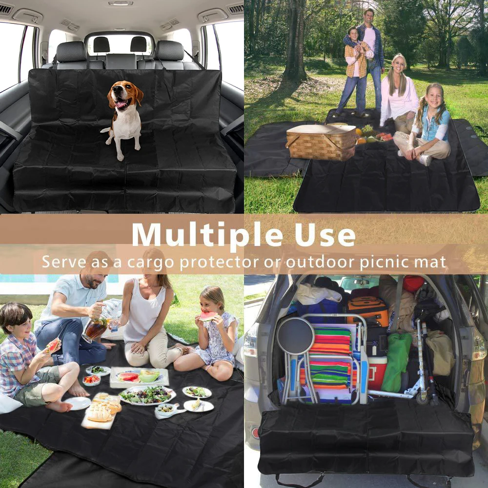 Dog Car Seat Cover Foldable Waterproof Pet Car Rear Back Seat Mat Carriers for Small Medium Large Dogs Travel Dog Accessories