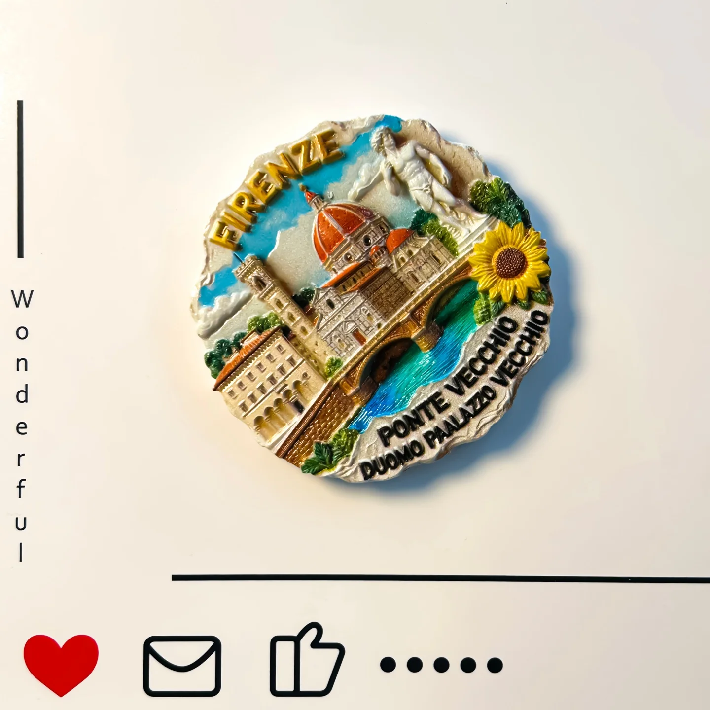 Italy, iconic landscape, Florence, tourist souvenirs, church architecture, refrigerator stickers