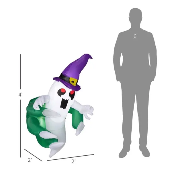 Inflable Halloween Decoration Outdoor Garden Decor Inflatable Halloween Ghost Decoration Built-in LED Light