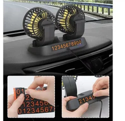 Portable Dual Head Car Fan 360 Degree Rotation Car Auto Air Cooling Fan USB Air Circulation Fans for Dashboard RV Truck