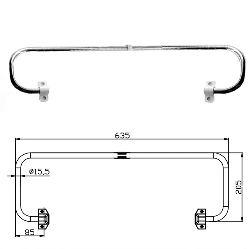

RV special clothes drying rod trailer bed car modified bathroom folding top installation stainless steel clothes hanging rod tow