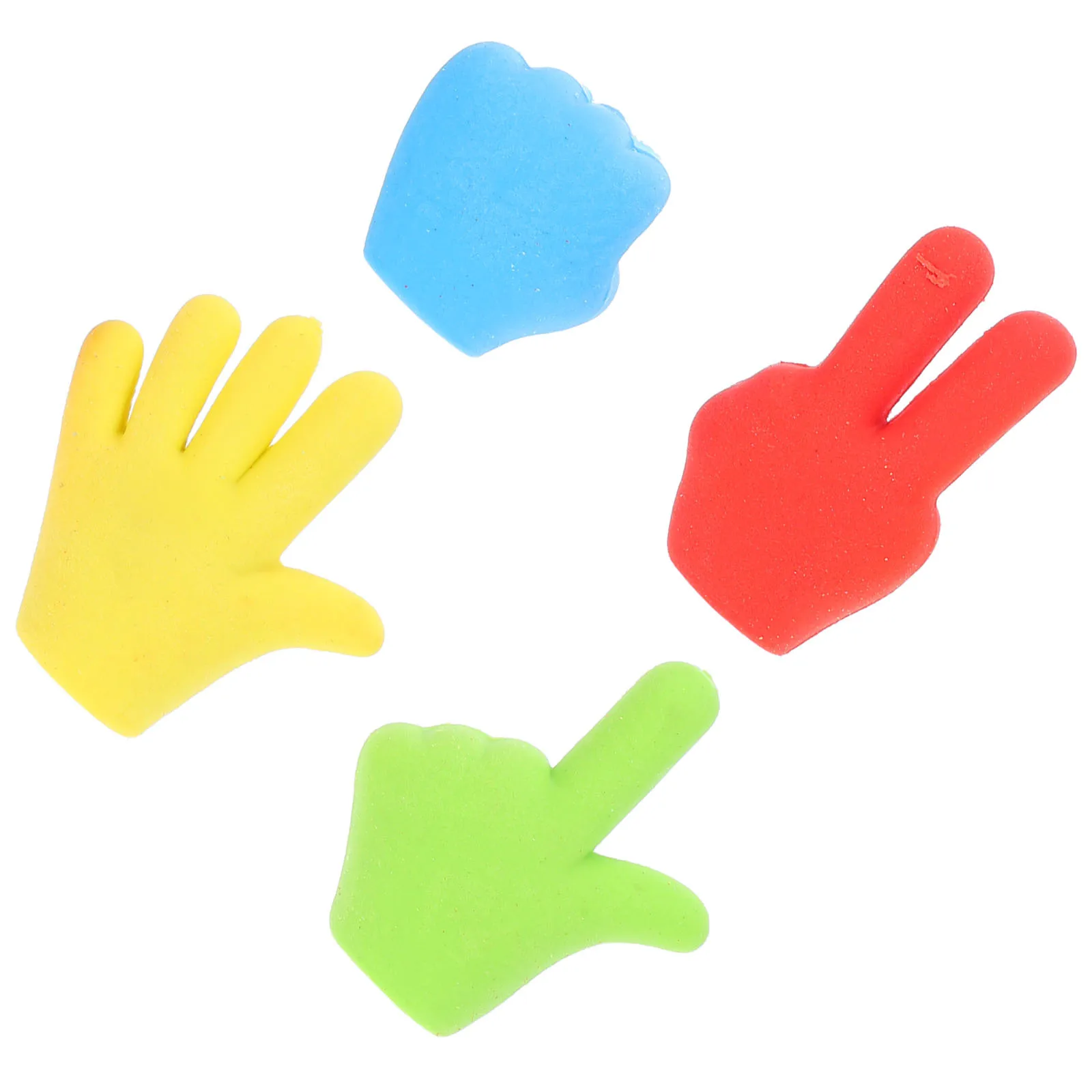 

4Pcs 3D Rock Paper Scissors Eraser Cute Creative Pencil Eraser for Students Art Drawing Writing Clean Comfortable Use