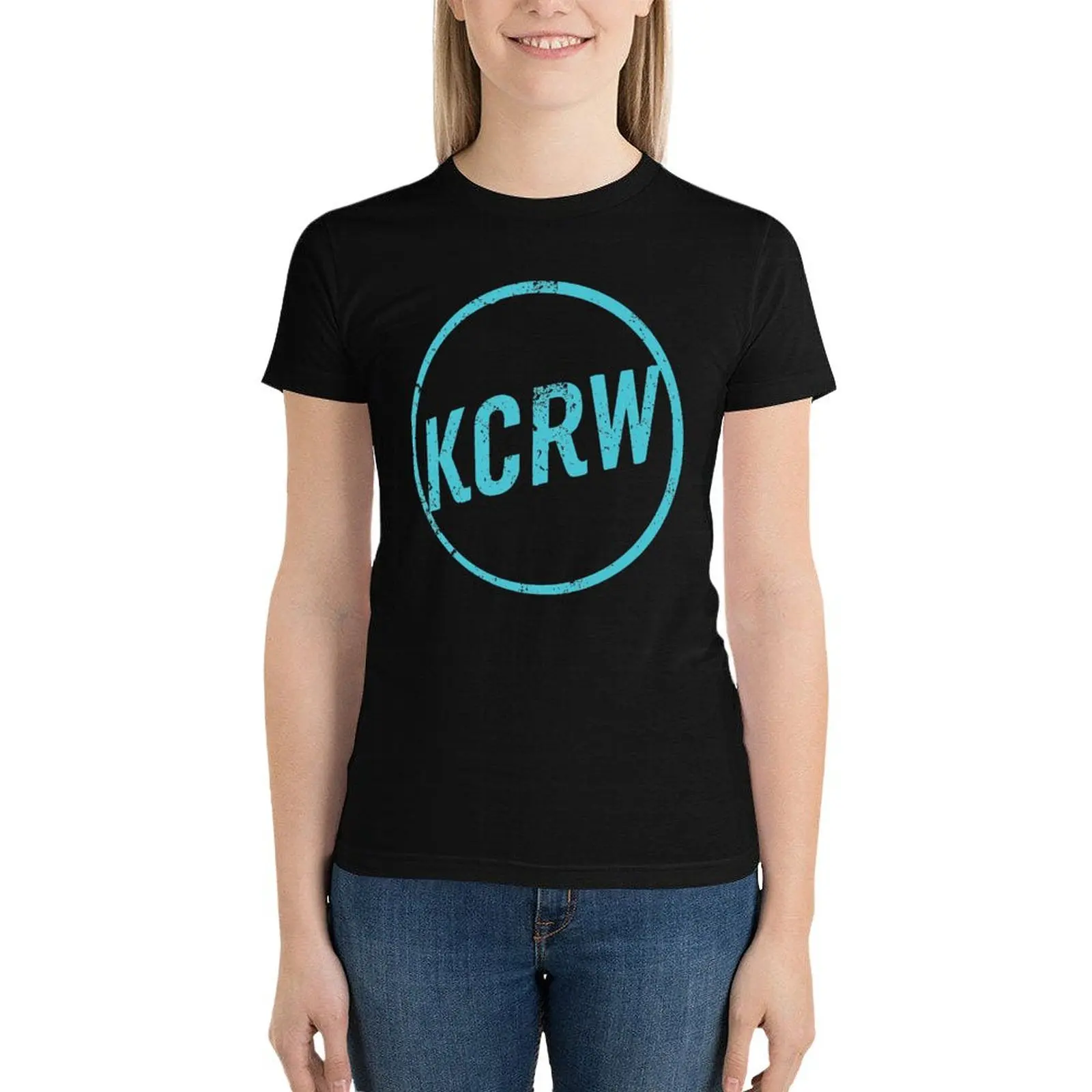 KCRW Radio T-Shirt plus size tops aesthetic clothes Female clothing Womens graphic t shirts