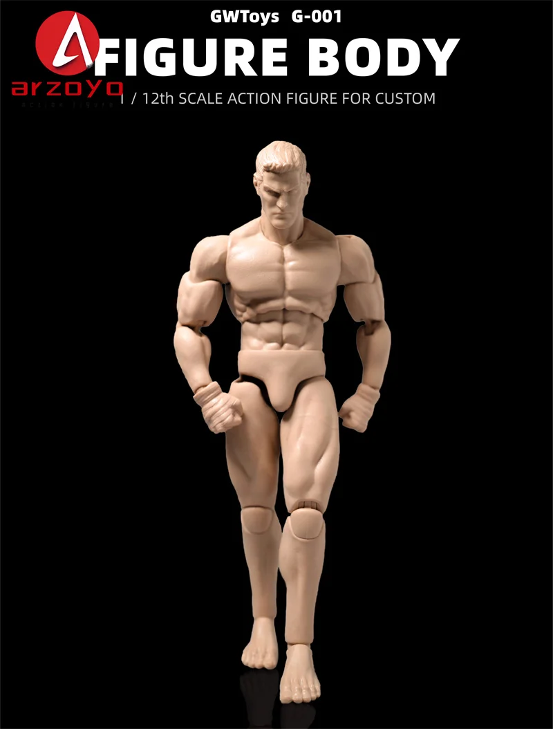 Na stanie GWToys G001 1/12 Skala Męski Elastyczny Mięśniaty Super Mocny Bezszwowy Ciało 16cm Żołnierz Pasuje do 6-calowych Figur Akcji Model Lalki