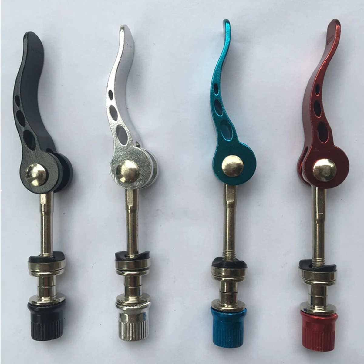 Quick Release Hub Road Mountain Bike Front Rear Axle Hollow Shaft Red Aluminum Alloy Cnc Machined Cycling Repair Part For