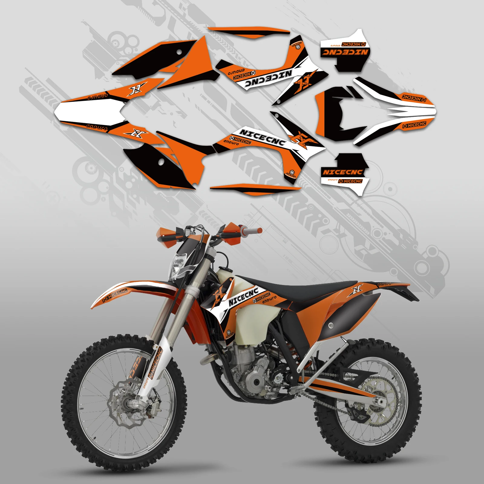 

Для KTM EXC 300 EXC 250 EXC 150 EXCF 350 EXC 450 2012-2013 XC 250 300 2011 Мотокросс Графический фон Наклейки Наклейка Настроить