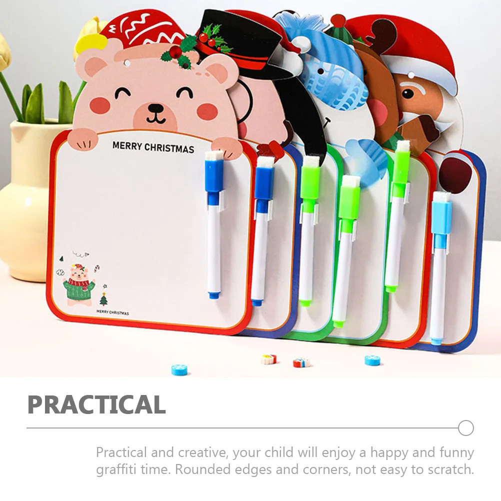 

3 set Double-Sided Cartoon Writing Boards For Kids Reusable Drawing Pad Durable Paper Plastic Cotton Rope Material Dry Erase