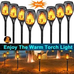 12/33/96 LED Solar Torch Light Lawn Garden Plug in Light Outdoor Courtyard Waterproof Induction Decoration Landscape Flame Light