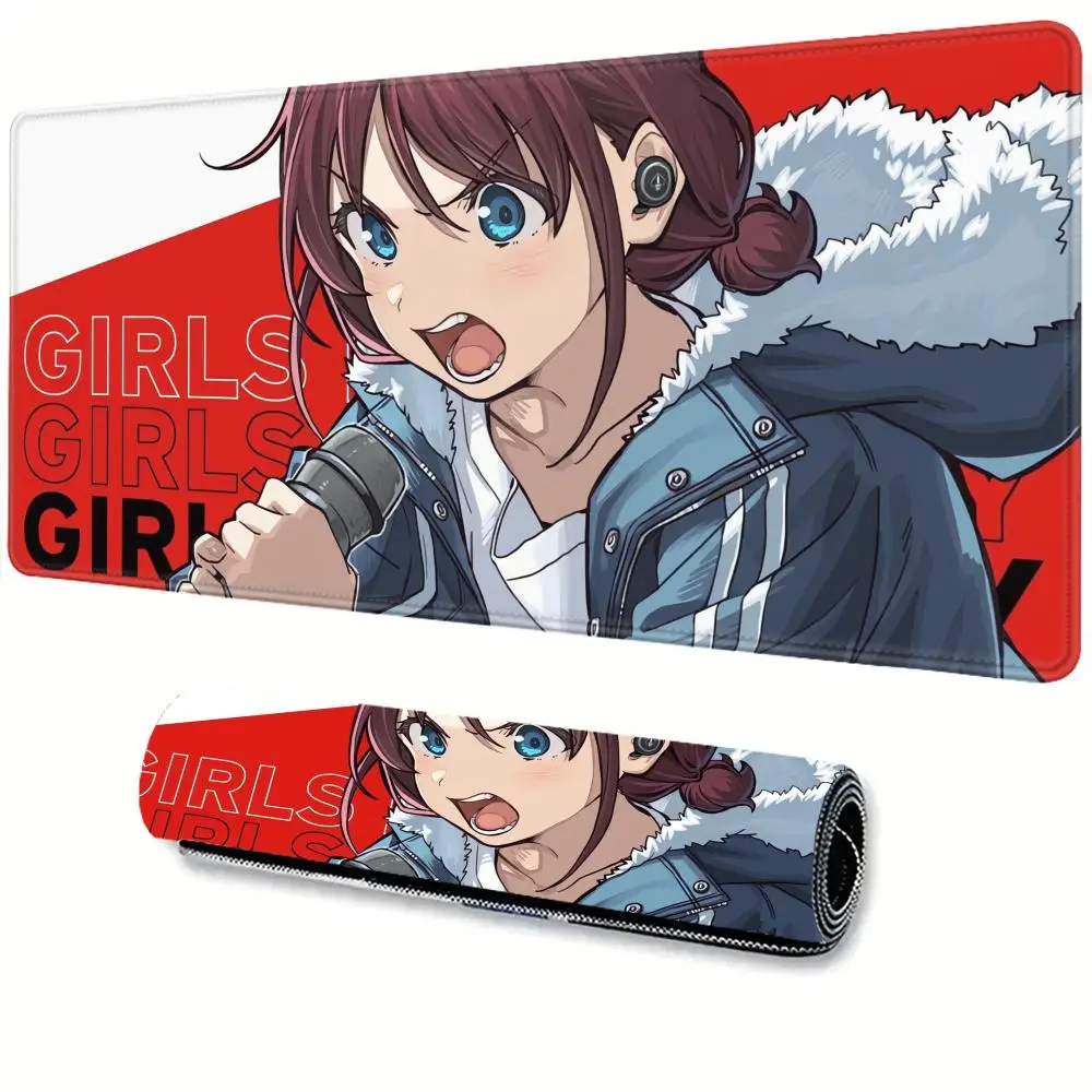 

Girls Band Cry Gaming Mousepad Large Keyboard Gamer Mouse Pad Office Learning Table Mat Anime Lock Edge Mousemat