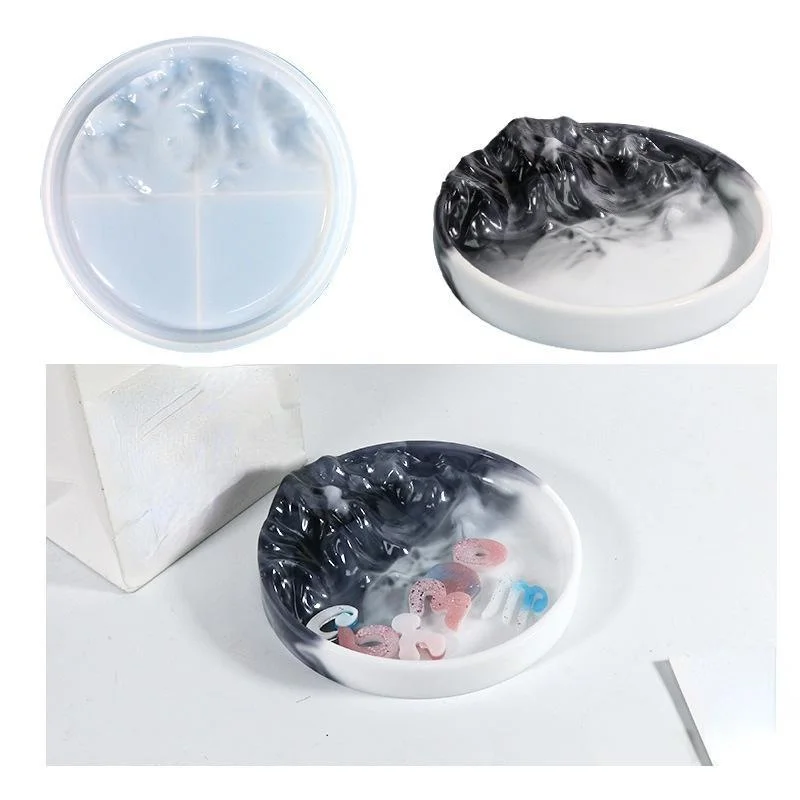 

Creative Handmade Mountain Shape Tray Silicone Mold Irregular Storage Tray Plaster Epoxy Resin Jewelry Plate Crafts Casting Mold