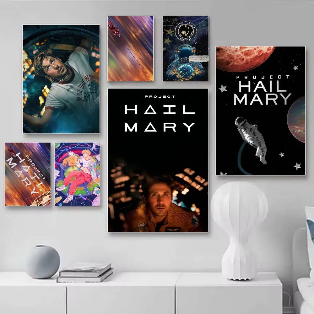 P-Project Hail Mary R-Ryan Gosling  Poster HD Quality Wall Art Retro Posters For Home Room Wall Decor Self Adhesive