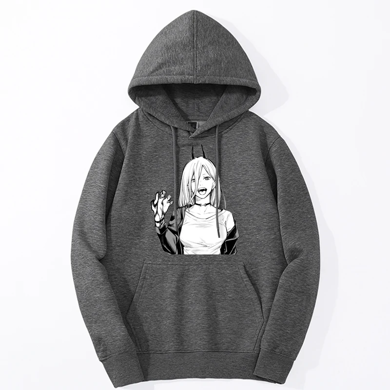 Chainsaw Man Hoodie Power Printing Hoody Unisex Autumn Fashion Japanese Anime Hoodies Sweatshirt Long Sleeves Pullover