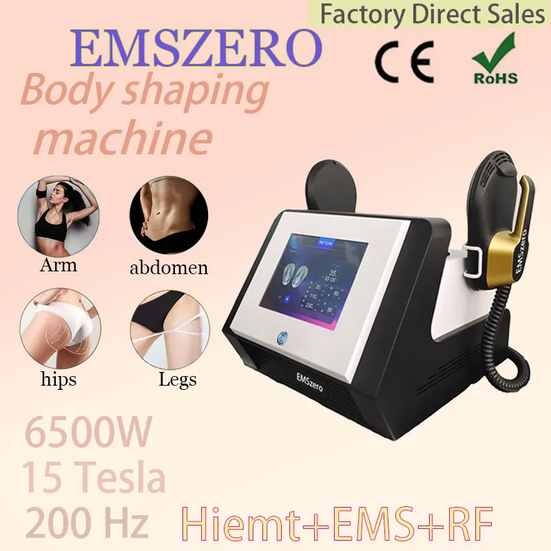 

15 Tesla EMS Body Shaping Machine RF Technology for Fat Removal 6500W EMSZERO Electromagnetic Muscle Stimulating Machine