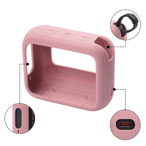 Imagen 2 del producto 1 Uds funda de altavoz para JBL GO4 compatible con Bluetooth accesorios de funda de silicona para altavoz