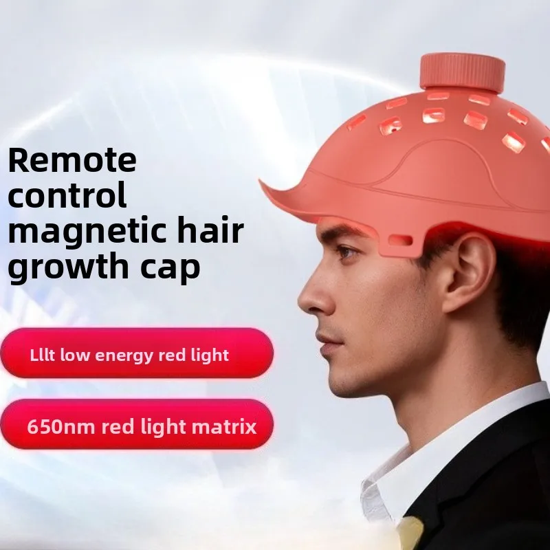 

New silicone wireless remote control LLLT low energy red light anti-loss hair care portable hair growth cap