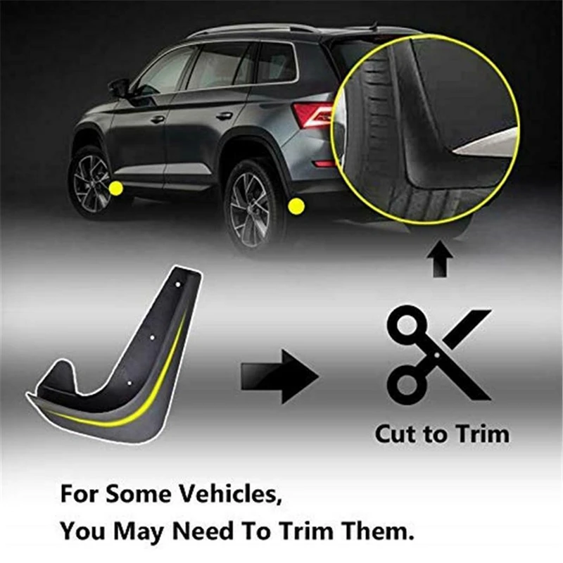 8Pcs Universal Mud Flaps Mudguards Splash Guards Fender For Car SUV Sedan Toyota Honda Ford Nissan-BMW-Mercedes-