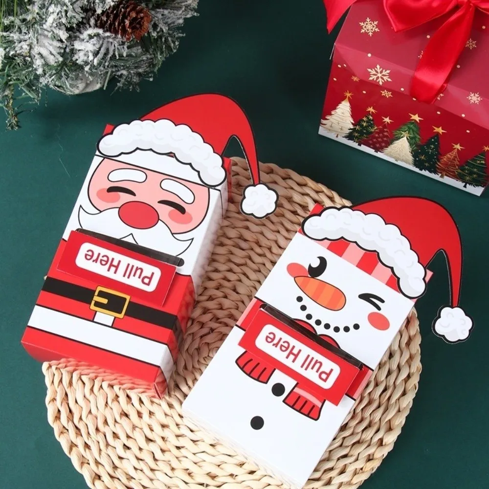 Funny Christmas Money Grabbing Box Atmosphere Setting Prop Reusable Surprise Bill Box Santa Snowman Money Drawing Box