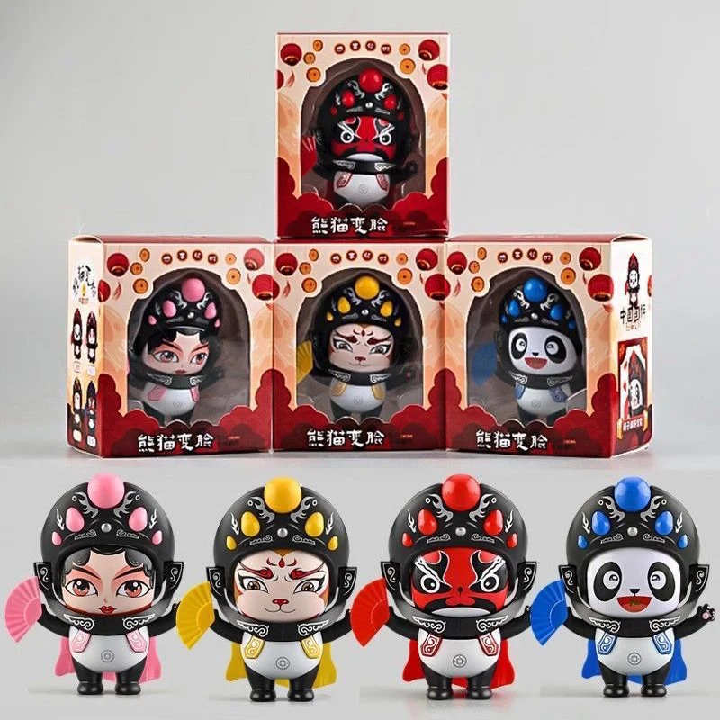 Beijing Opera Mask Figures Resin Doll Traditional Chinese Cultural Creative Ornament Sichuan Facial Makeup Toys Figurine