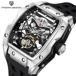 NEW PAGANI DESIGN PDYS018 Automatic Mechanical Wristwatch Fashion Casual Skeleton Sapphire Stainless Steel Watch for Men