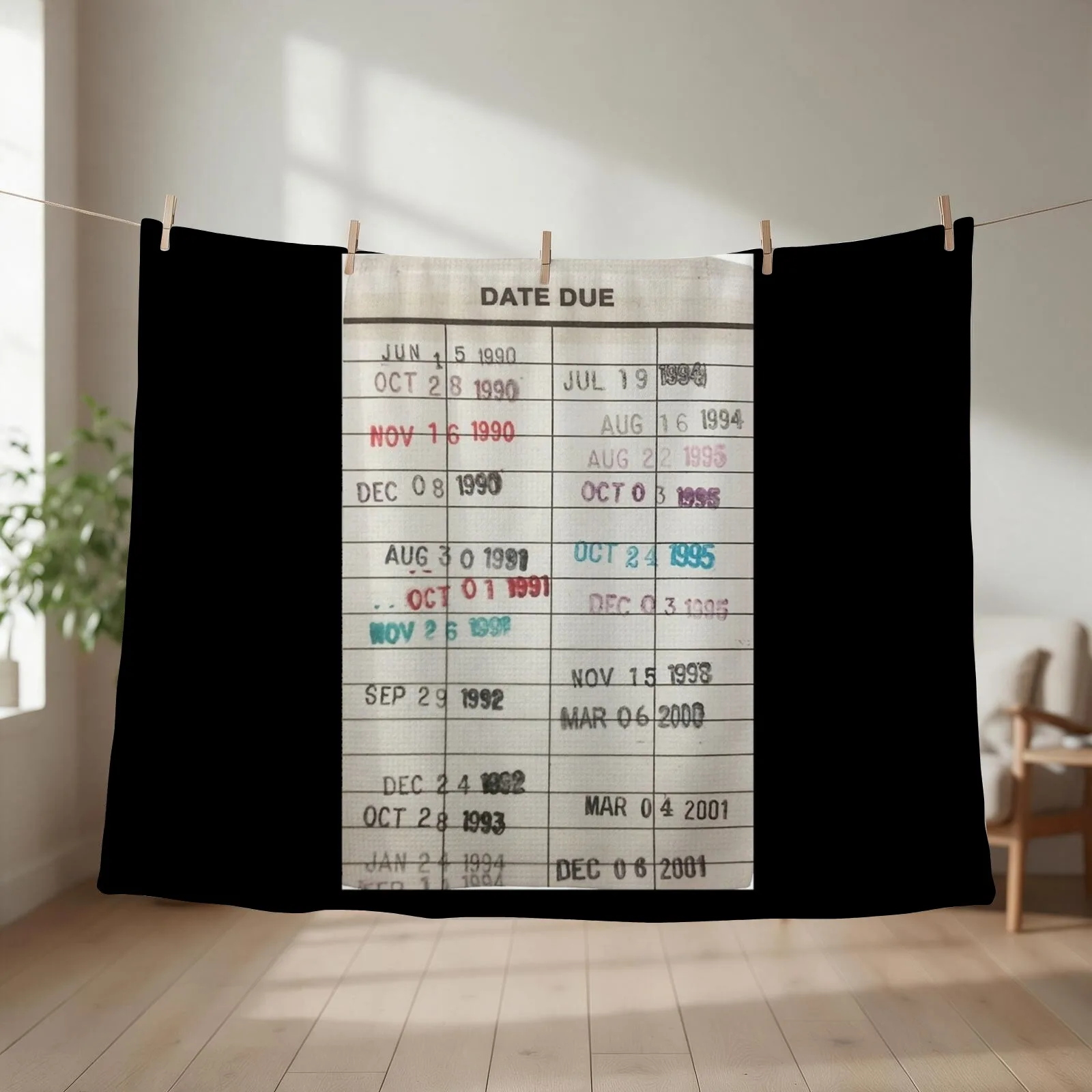 Library Cards Greeting Card Throw Blanket couch cozy soft plush fuzzy picnic outdoor blanket