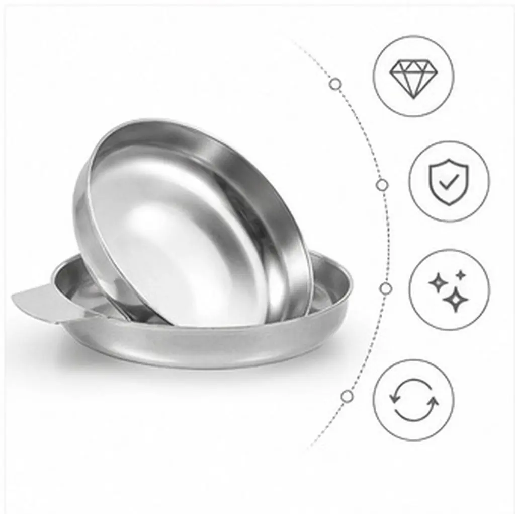 2Pcs Stainless Steel Scale Pans Heavy Duty Reusable Weighing Trays for Digital Electronic Scales Jewelry Home
