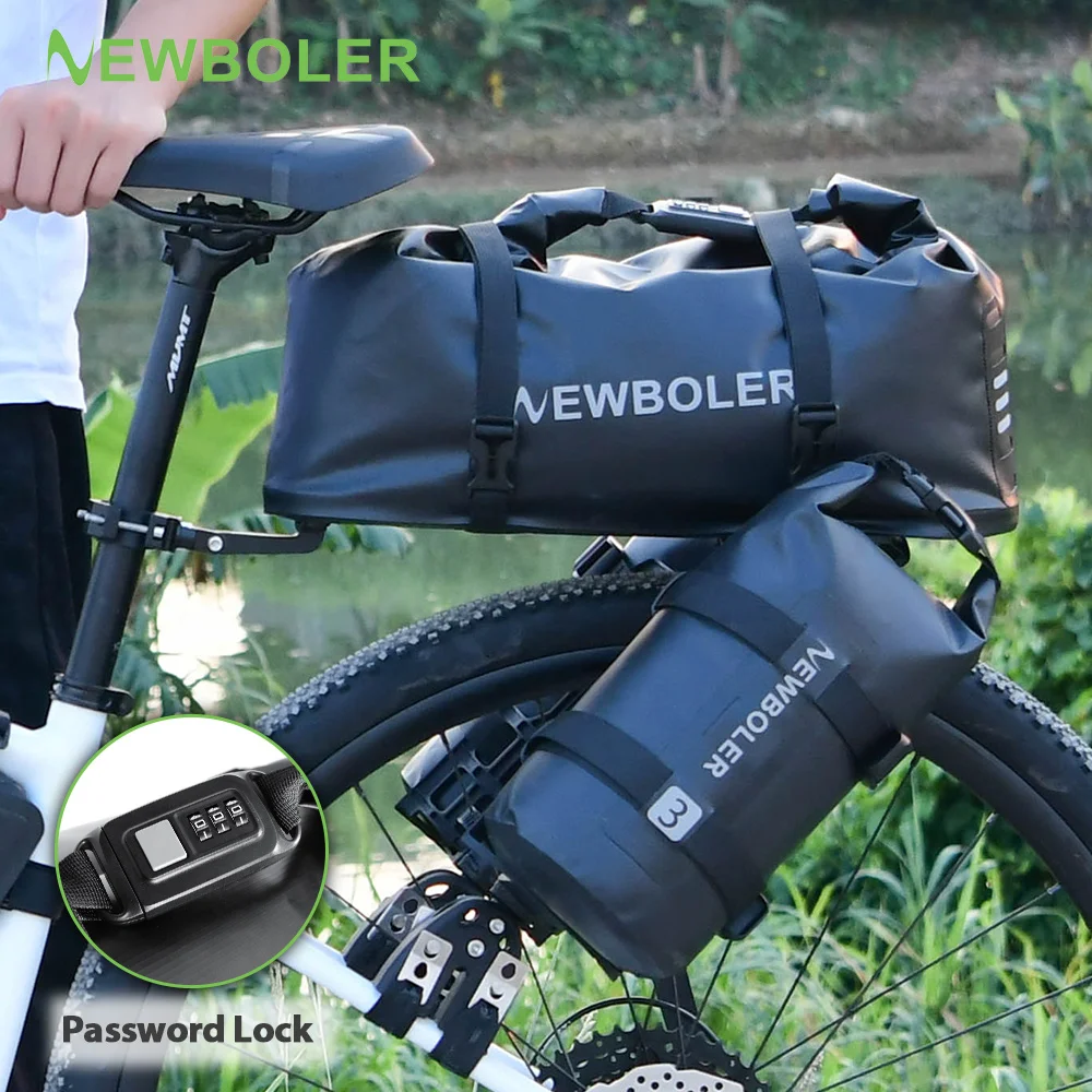 NEWBOLER Aluminum Alloy Adjustable Bicycle Luggage Carrier Universal Bike Rear Shelf Suitable Bike Bag Bikepacking Accessories