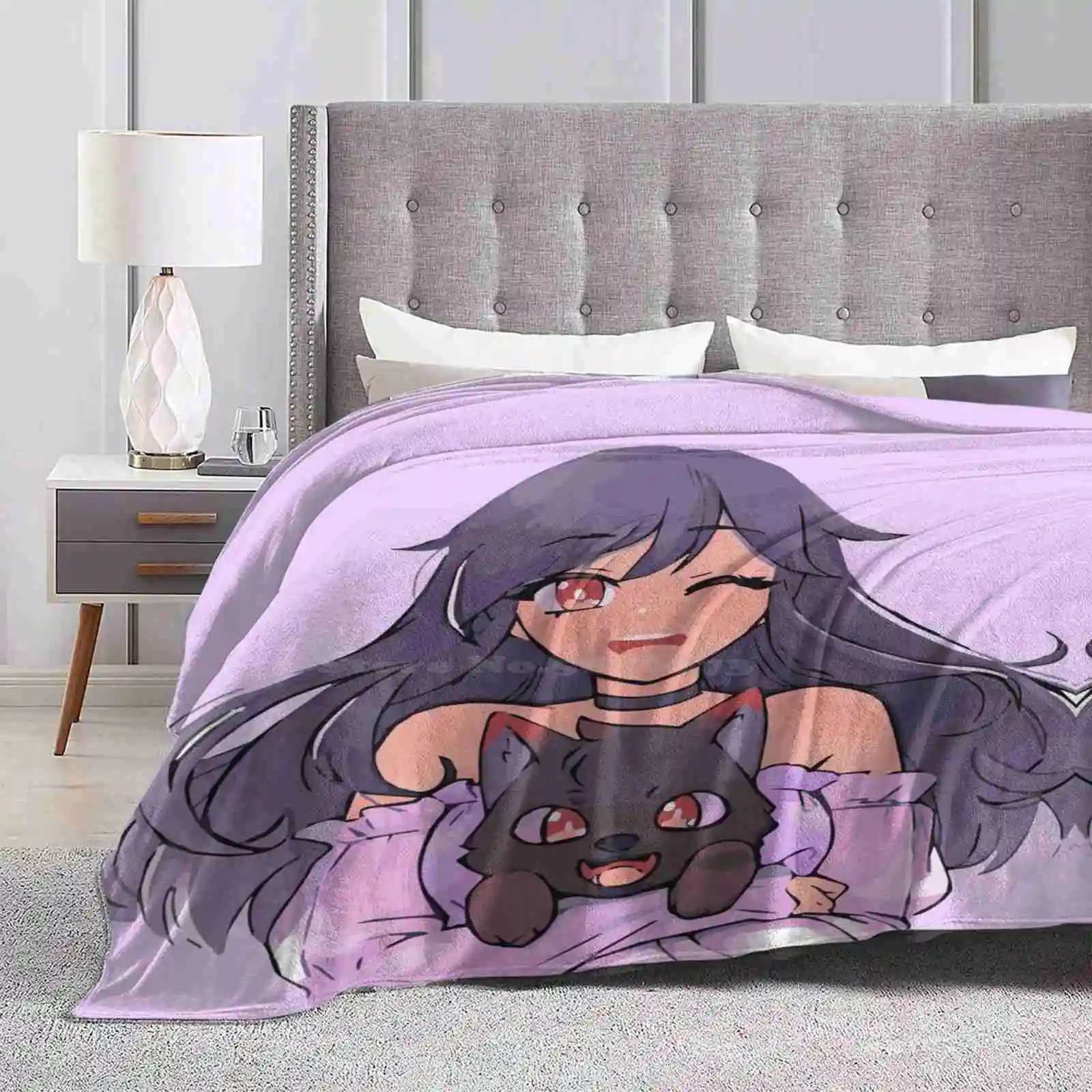 Aphmau With Aaron Dog New Print Novelty Fashion Soft Warm Blanket Aphmau Gaming Aphmau Pets Aphmau Cat Aphmau Dog Aphmau Aaron