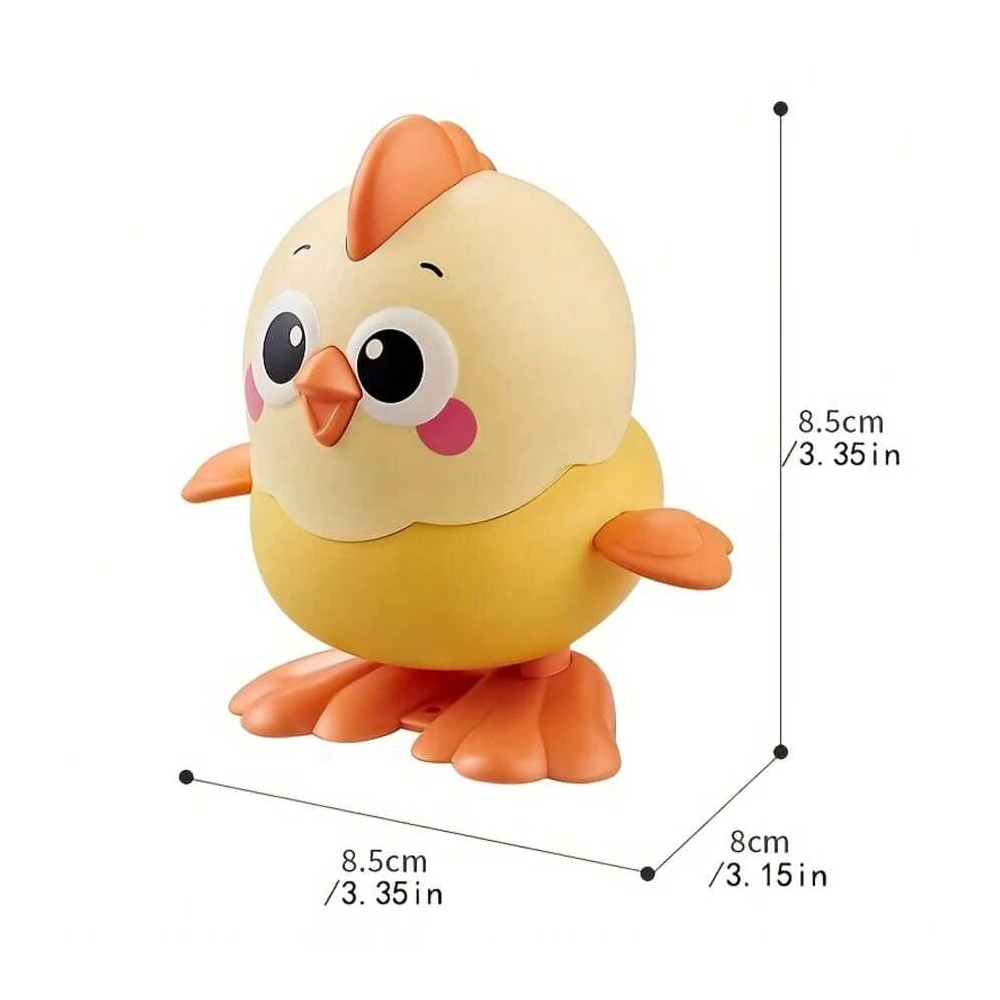 Novità giocattolo di pollo che salta del fumetto a orologeria, giocattolo strisciante interattivo per bambini, durevole e divertente, regali di compleanno del giocattolo del bambino
