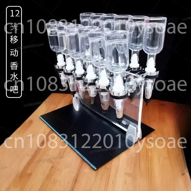 Bulk Perfume Bar Dispenser Display Stand New Dual-Valve Pump Head Upside-Down Bottle Loose Perfume Sales Shelf