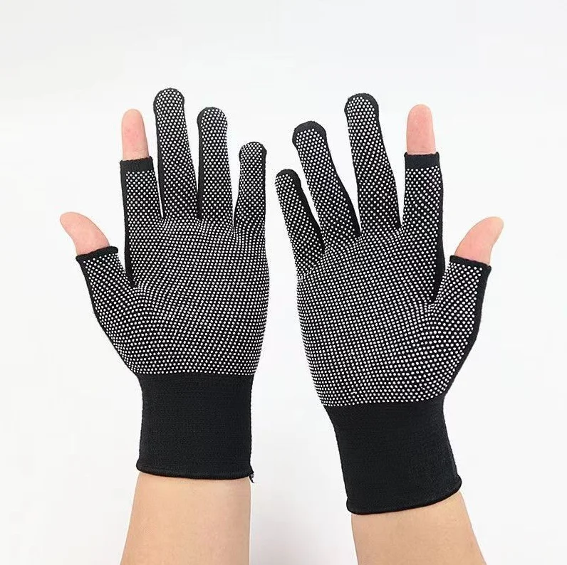 1 Pair Motorcycle Slip Resistant Nylon Touch Screen Gloves Abrasion Resistant Protective Work Gloves Riding Sunscreen Gloves