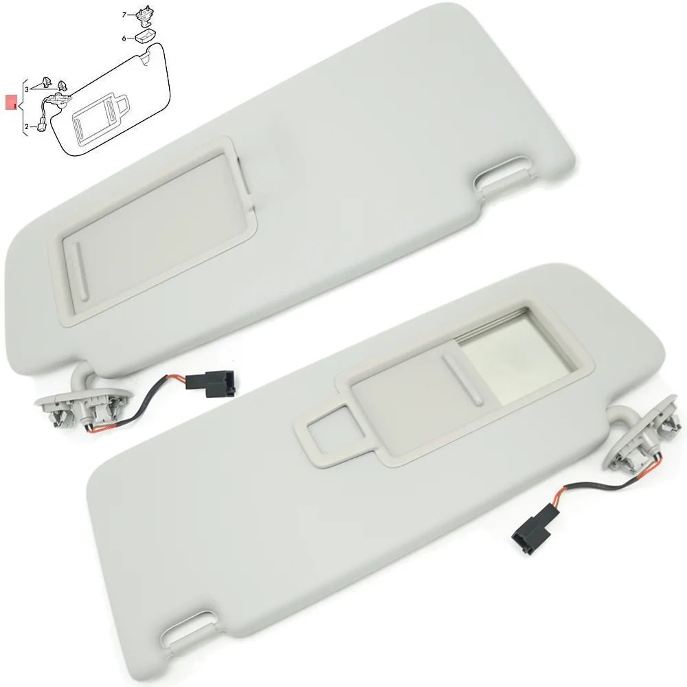 83A857551 83A857552 Interior Front Left Right Sun Shade Sunvisor With Vanity Makeup Mirror For Audi Q3 F3 2019-26 RSQ3 2020-24