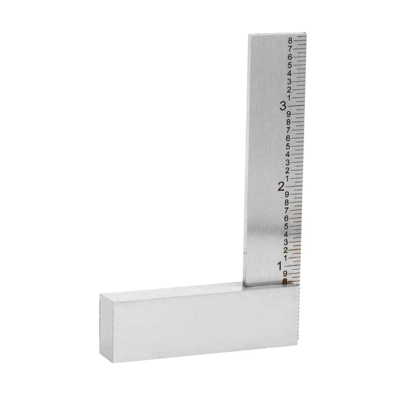 

Machinist Square Tool 90-Degree Right Carpenter Measuring Tool Right Angle Ruler L-Type Square Ruler With Wide Base-AT64