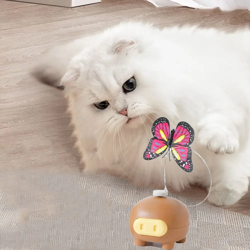 

Creative Rotating Electric Cat Toy Non-slip Cute Cat Teasing Toys Automatic Butterfly Pig Pet Toy Interactive