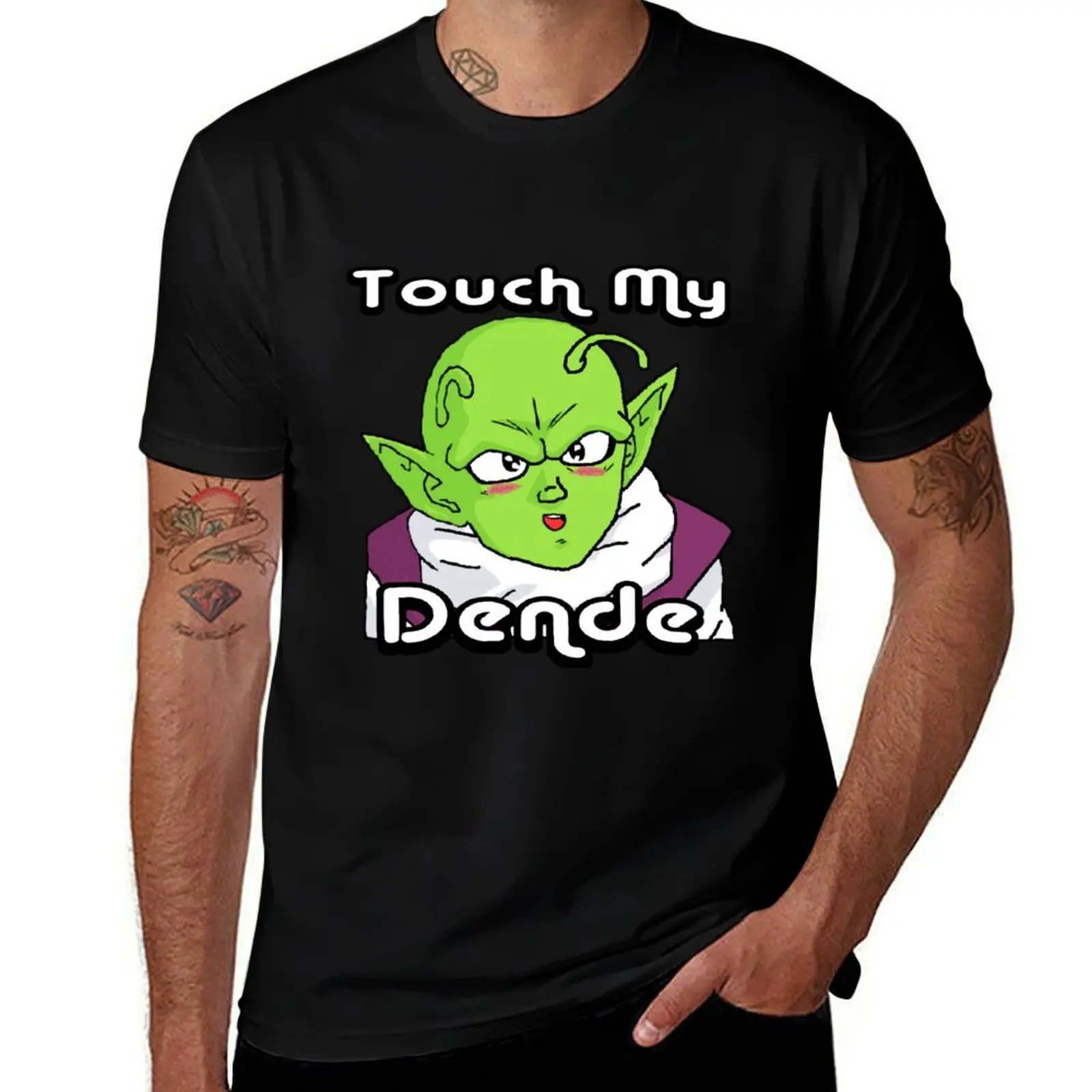 

Touch my Dende T-Shirt anime t shirts summer clothes tees sports fans Men's cotton t-shirt