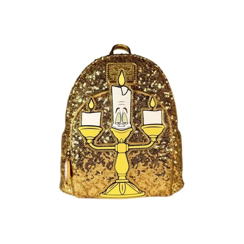 2024 New Disney Beauty And Beast Lumia Sequins Mini Backpack Student Children'S Leisure Play Backpack Birthday Festival Gift