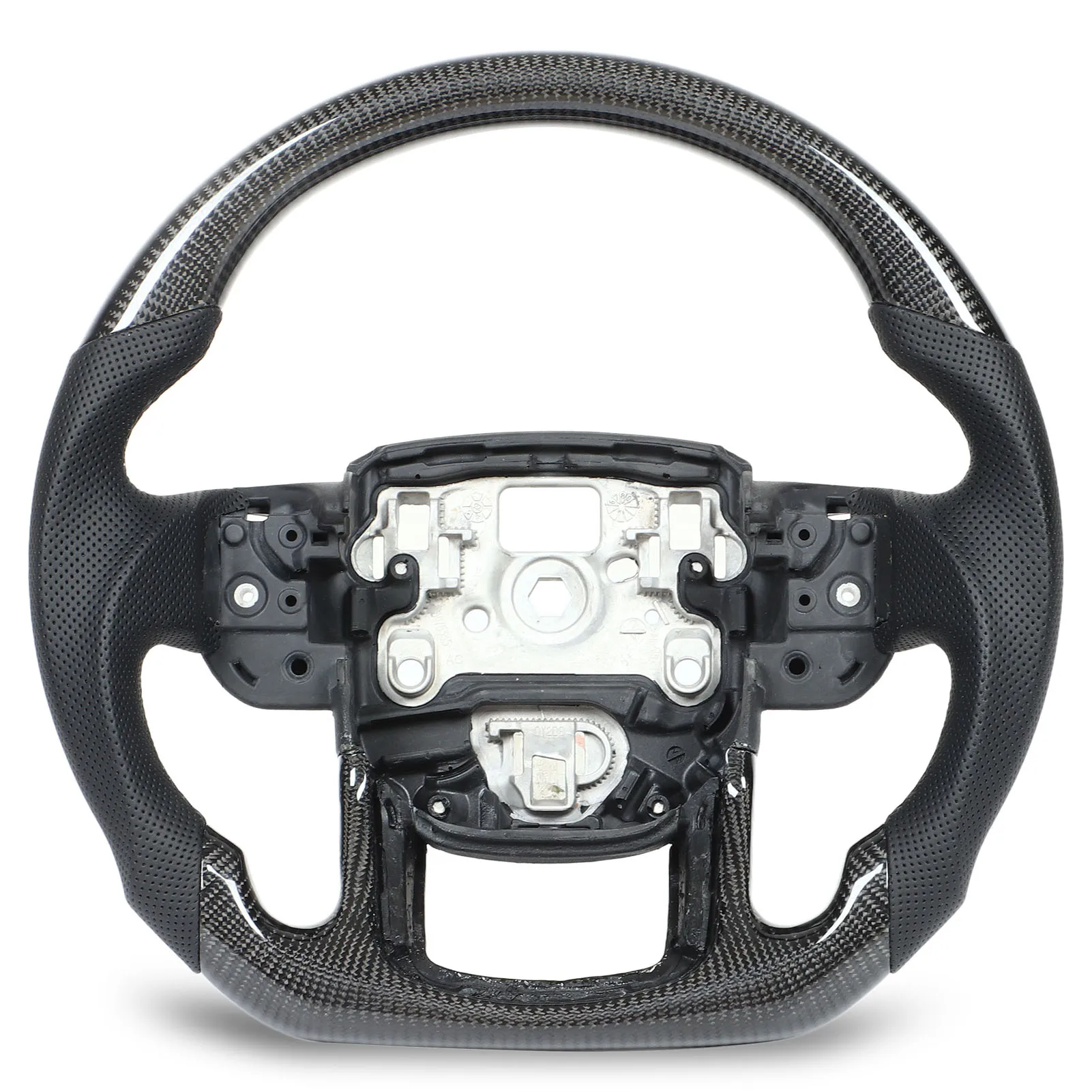 Custom Carbon Fiber Steering Wheel Perforated Leather Replacement for Land Rover Range Rover Sport L494 2014‑2022