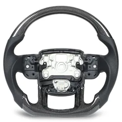 Custom Carbon Fiber Steering Wheel Perforated Leather Replacement for Land Rover Range Rover Sport L494 2014‑2022