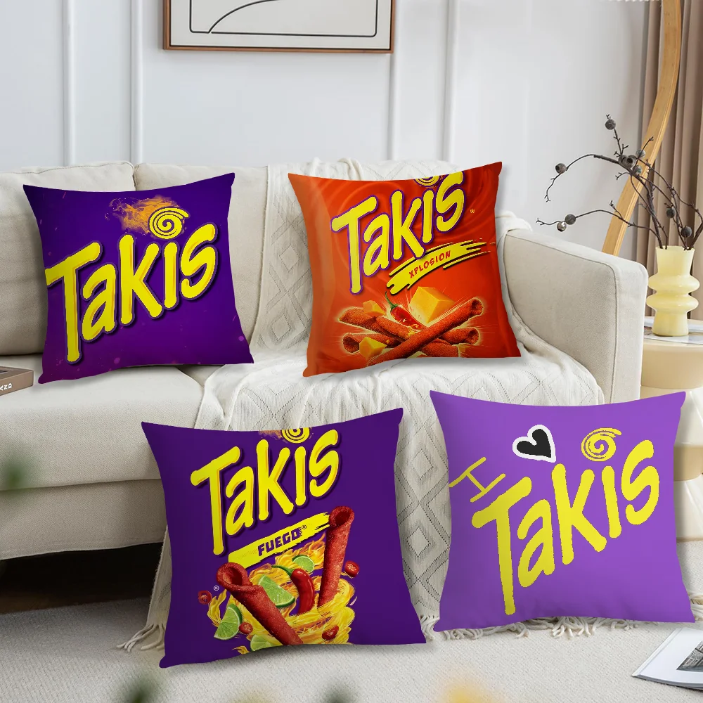 Chili Pattern T-Takis Chips cushion cover Living Room Headboard Office Cushion Bedroom Cushion Sofa Nap Time Pillow Case