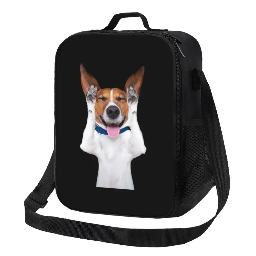 Divertente Jack Russell Terrier Meme Borsa per il pranzo da donna Borsa per il pranzo termica isolata per bambini in età scolare