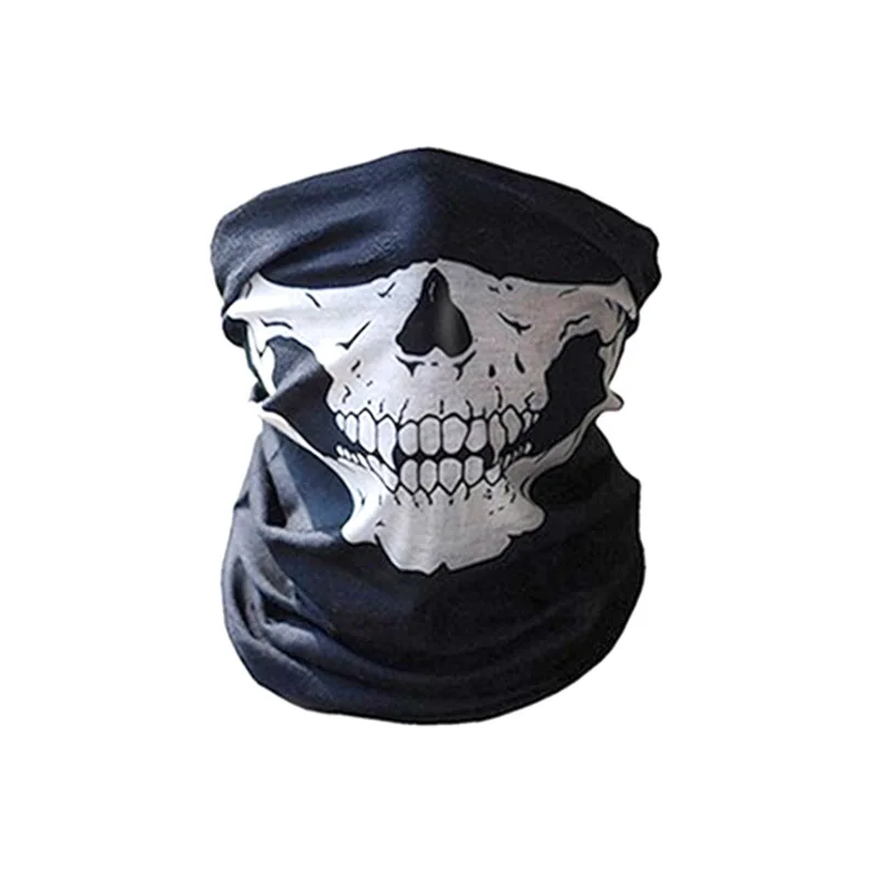 Outdoor Motorcycle Training Mask Cool Skull Bike Scarf Mask Motor Sport Scarf Neck Warmer Winter Halloween Cosplay Mask