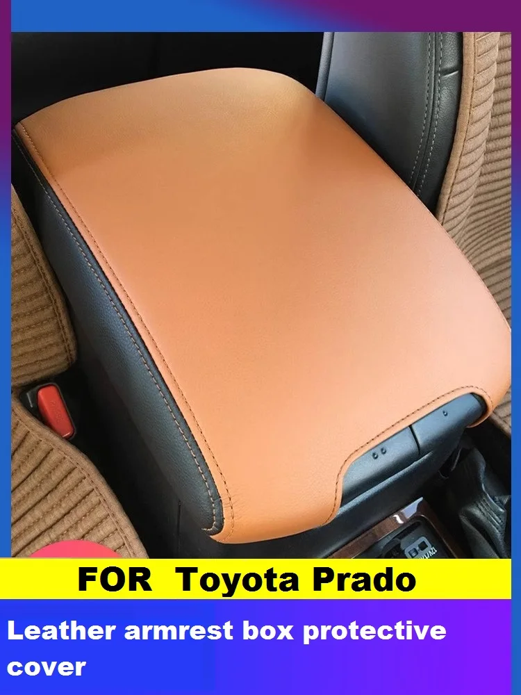 Genuine Leather Front Armrest Case Cover for Toyota Land Cruiser Prado 150 2010 - 2022 Interior Modification Accessories