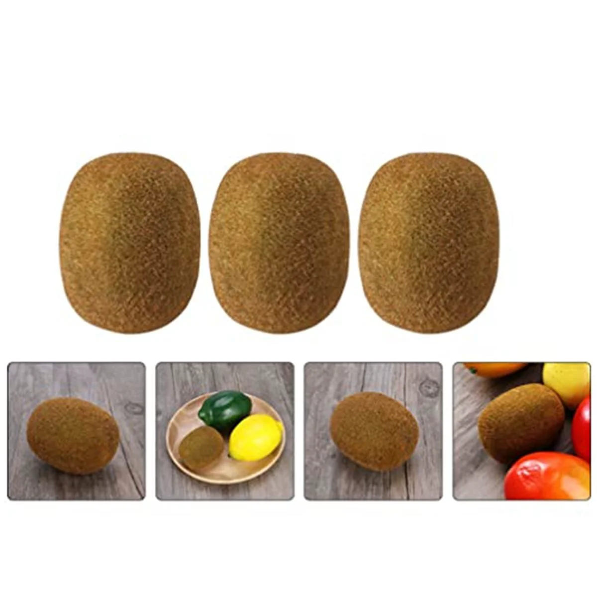6 Stück, künstliche Kiwi-Früchte-Modelle, künstliche Früchte, Obsttablett für Zuhause, Restaurant, Party-Dekoration, Fotografie-Requisiten – Detail 4