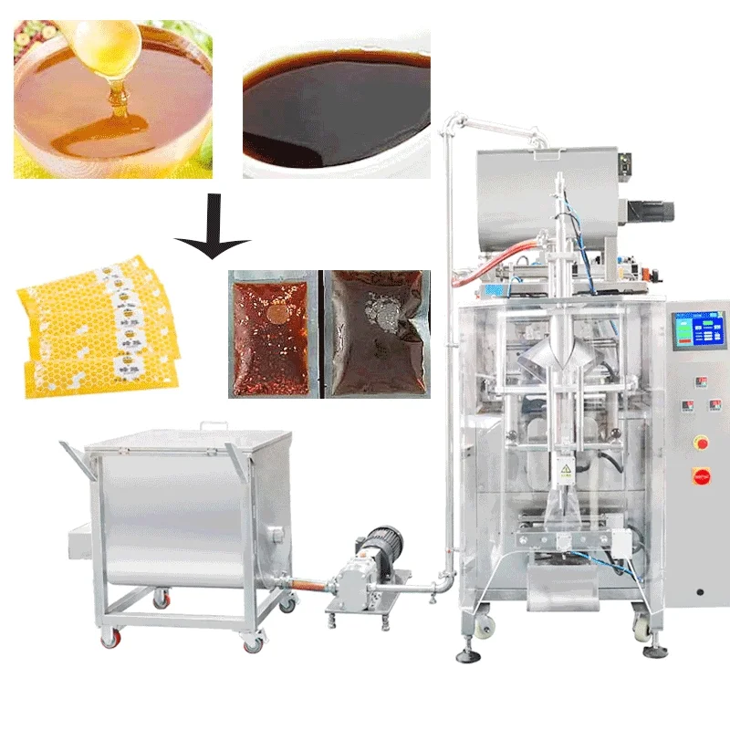 آلة تعبئة نماذج متعددة آلة تعبئة وتغليف العسل السائل الأوتوماتيكية عالية الكفاءة